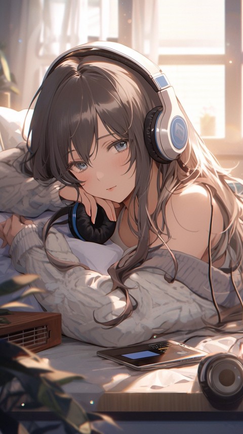 Girl Listening To Music At Home Room Aesthetic (919)