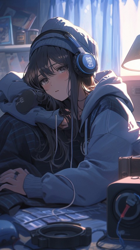 Girl Listening To Music At Home Room Aesthetic (924)