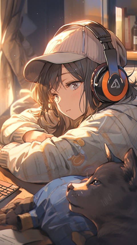 Girl Listening To Music At Home Room Aesthetic (945)