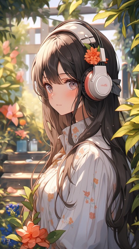 Girl Listening To Music Outdoor Nature Aesthetic (5)