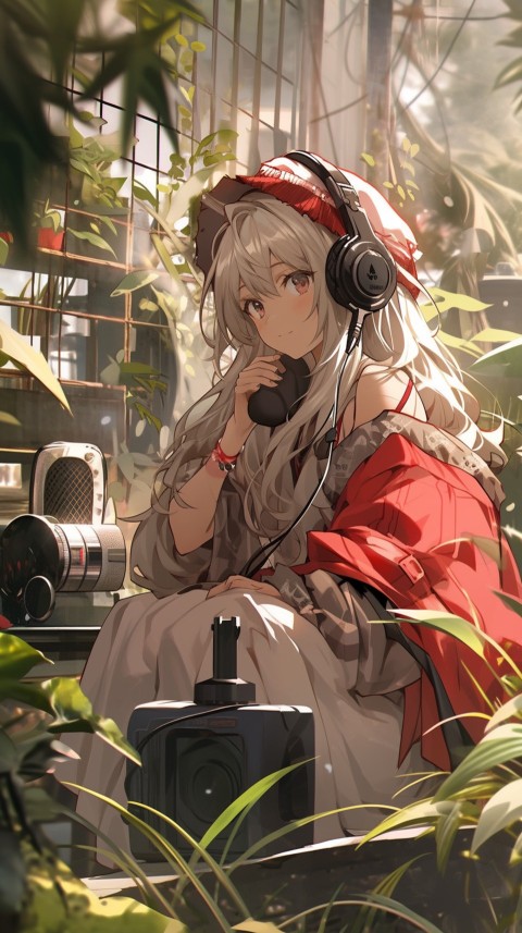 Girl Listening To Music Outdoor Nature Aesthetic (9)