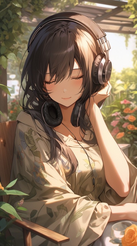Girl Listening To Music Outdoor Nature Aesthetic (37)