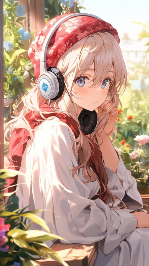 Girl Listening To Music Outdoor Nature Aesthetic (3)