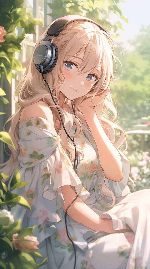 Girl Listening To Music Outdoor Nature Aesthetic (4)