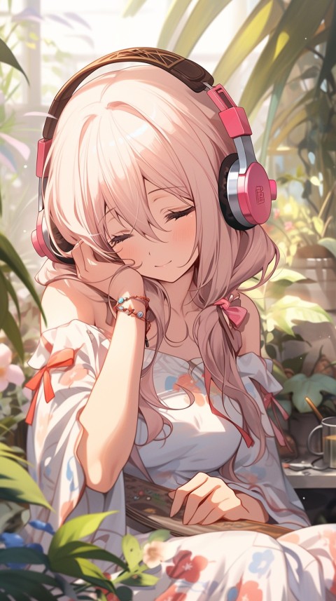 Girl Listening To Music Outdoor Nature Aesthetic (41)