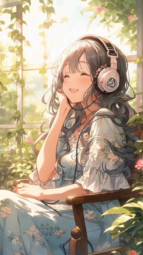 Girl Listening To Music Outdoor Nature Aesthetic (1)