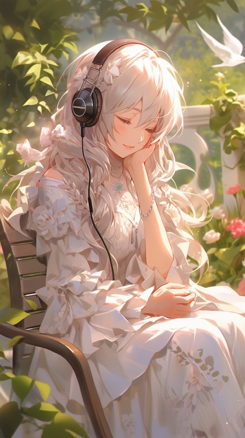 Girl Listening To Music Outdoor Nature Aesthetic (14)