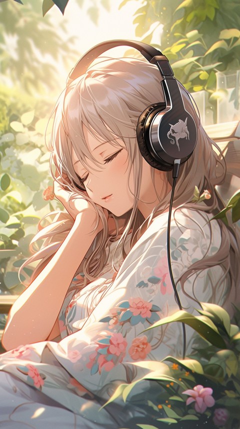 Girl Listening To Music Outdoor Nature Aesthetic (43)