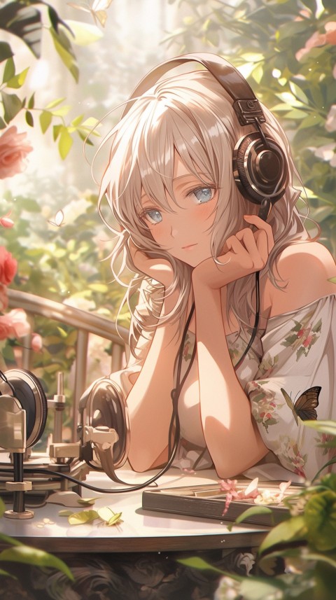Girl Listening To Music Outdoor Nature Aesthetic (18)