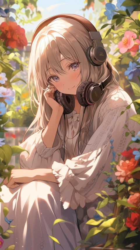 Girl Listening To Music Outdoor Nature Aesthetic (51)