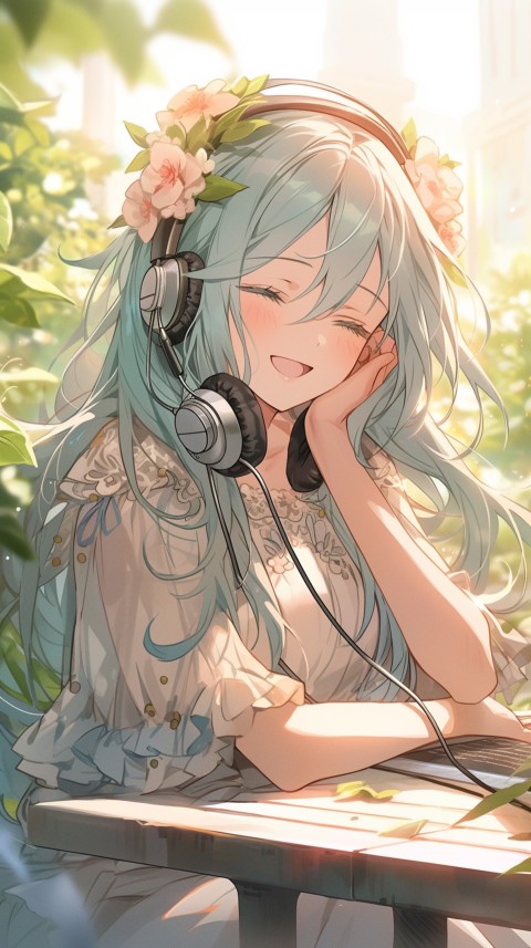 Girl Listening To Music Outdoor Nature Aesthetic (69)