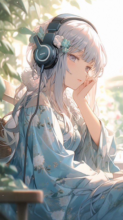 Girl Listening To Music Outdoor Nature Aesthetic (61)