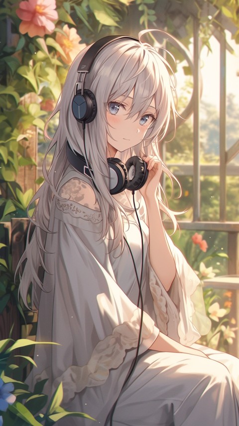 Girl Listening To Music Outdoor Nature Aesthetic (57)