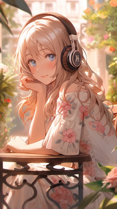 Girl Listening To Music Outdoor Nature Aesthetic (58)