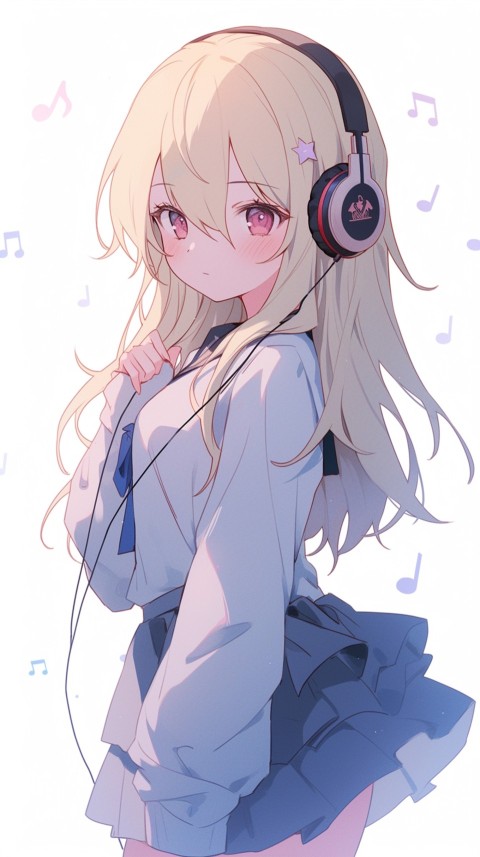 Portrait of Girl Listening To Music  (11)