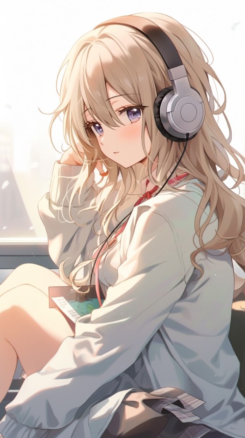 Portrait of Girl Listening To Music  (3)