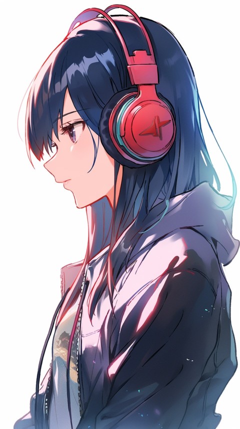 Portrait of Girl Listening To Music  (19)