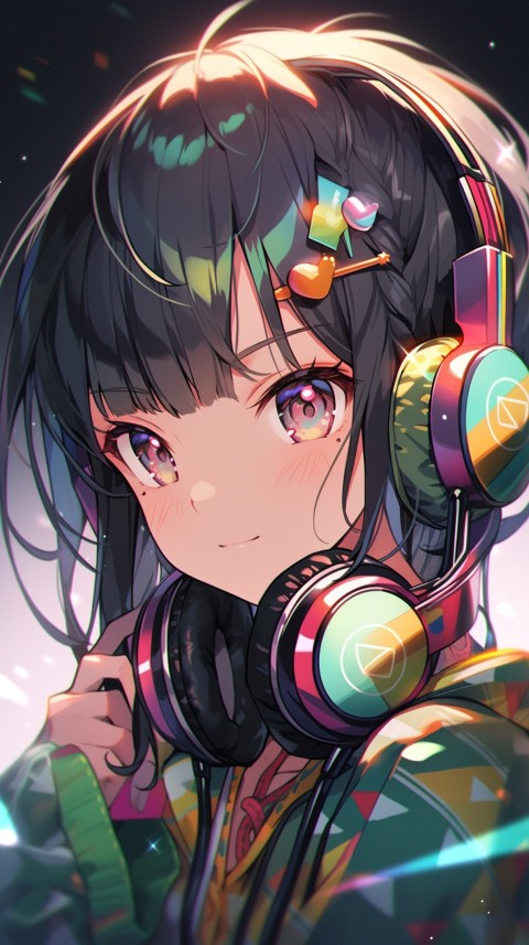 Portrait of Girl Listening To Music  (18)