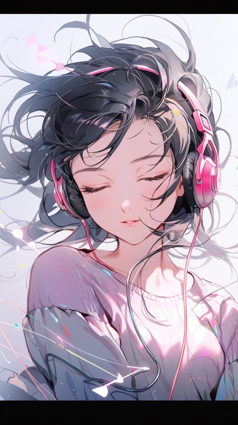 Portrait of Girl Listening To Music  (32)