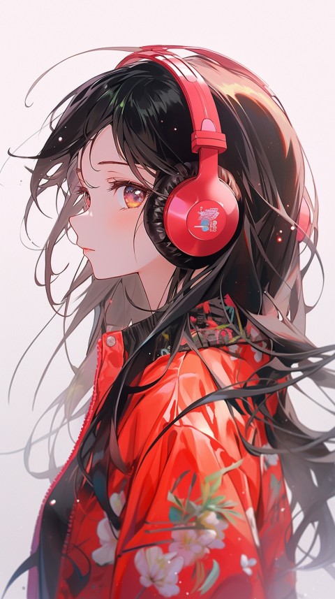 Portrait of Girl Listening To Music  (50)