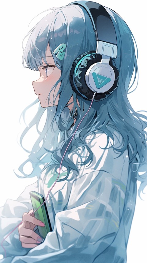 Portrait of Girl Listening To Music  (89)