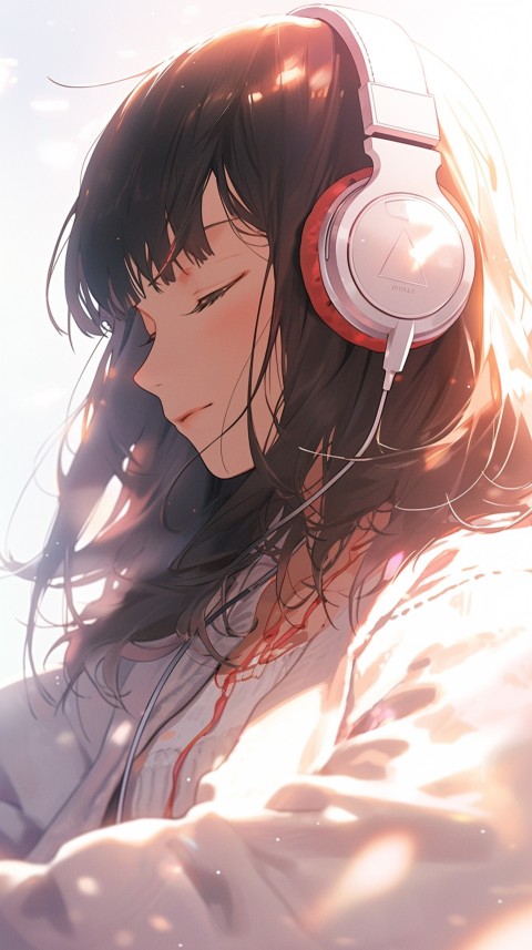 Portrait of Girl Listening To Music  (91)