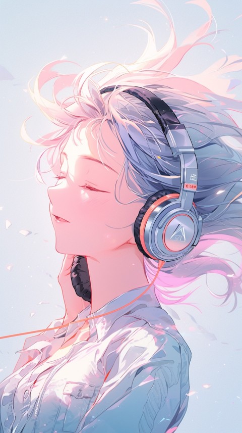 Portrait of Girl Listening To Music  (94)