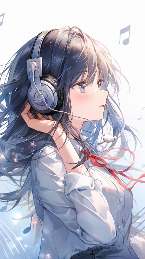 Portrait of Girl Listening To Music  (75)