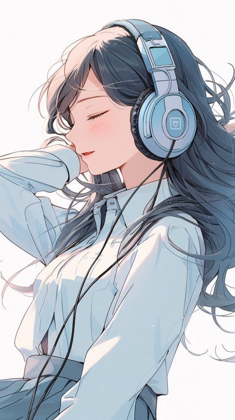 Portrait of Girl Listening To Music  (102)