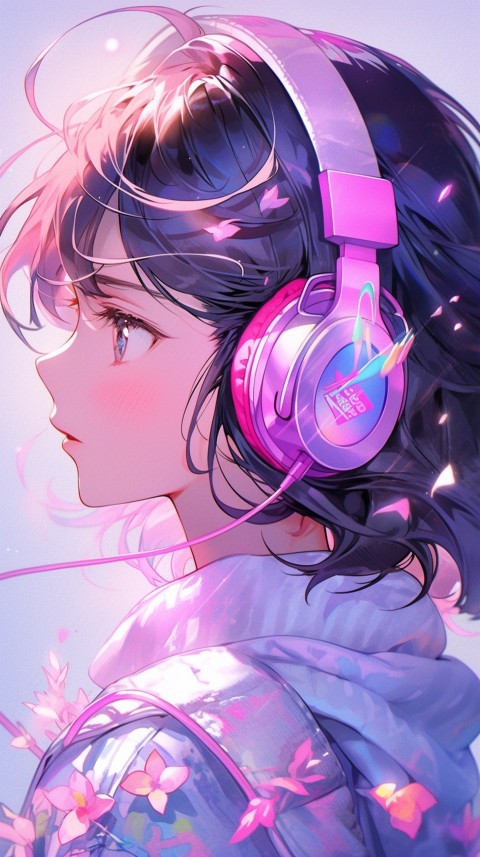 Portrait of Girl Listening To Music  (109)