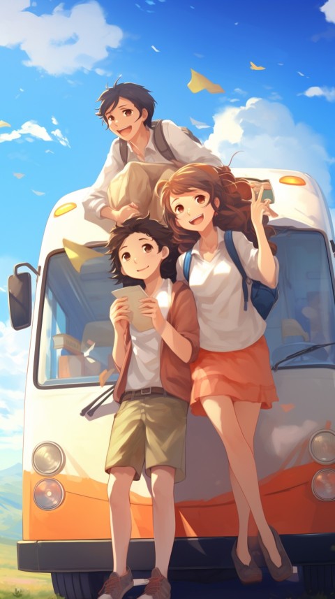 Happy Anime Family  On a Vacation Trip (10)