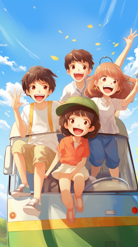 Happy Anime Family  On a Vacation Trip (20)