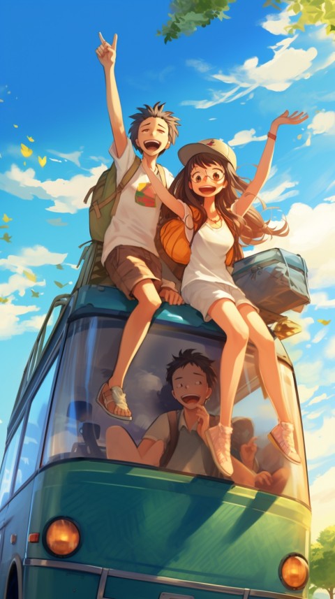Happy Anime Family  On a Vacation Trip (13)