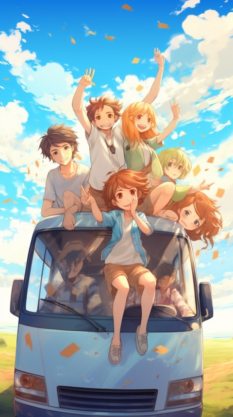 Happy Anime Family  On a Vacation Trip (28)