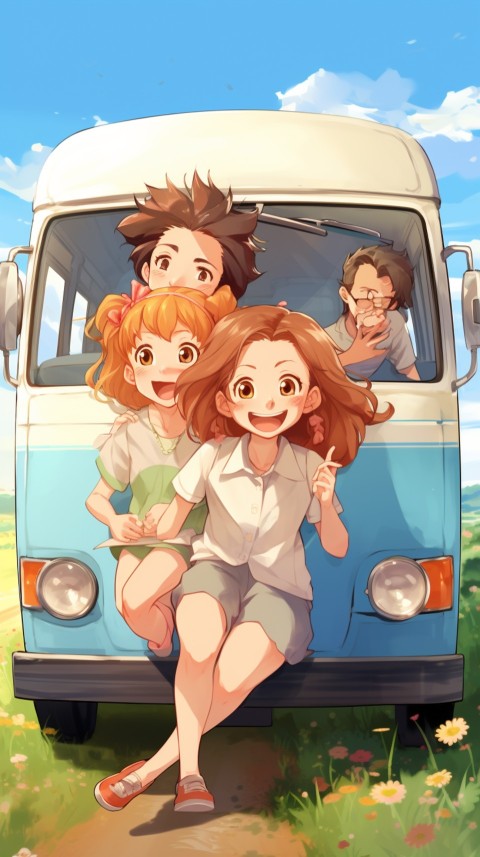 Happy Anime Family  On a Vacation Trip (38)