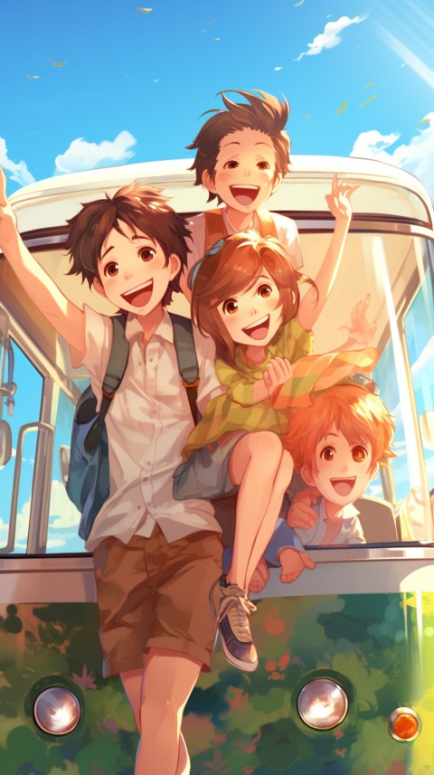 Happy Anime Family  On a Vacation Trip (49)