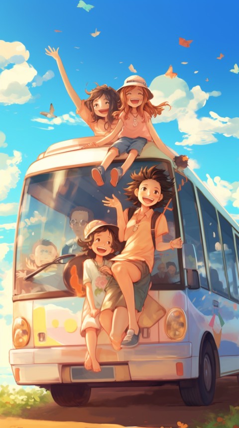 Happy Anime Family  On a Vacation Trip (19)