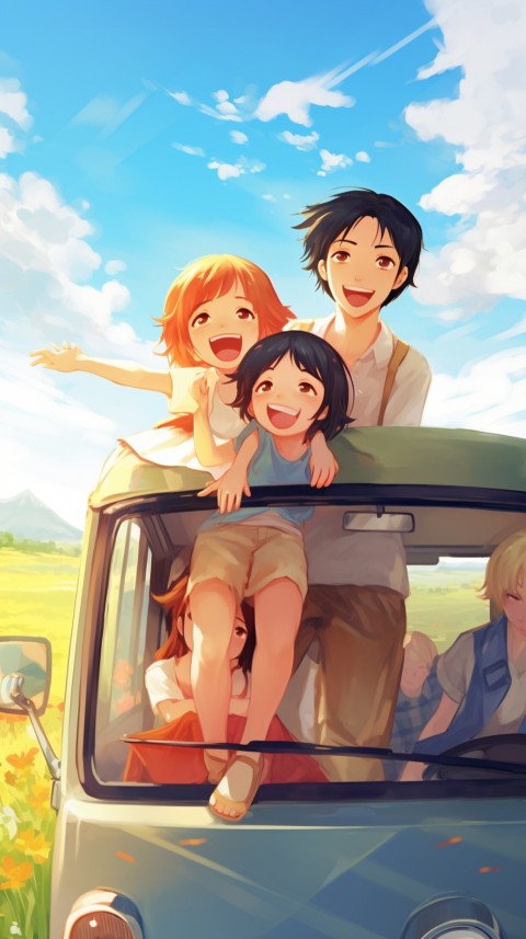 Happy Anime Family  On a Vacation Trip (78)