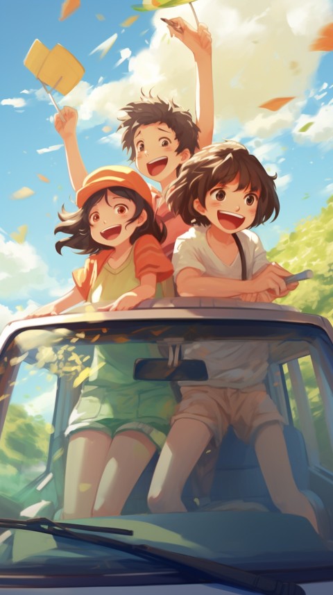 Happy Anime Family  On a Vacation Trip (58)