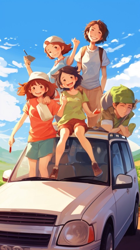 Happy Anime Family  On a Vacation Trip (94)