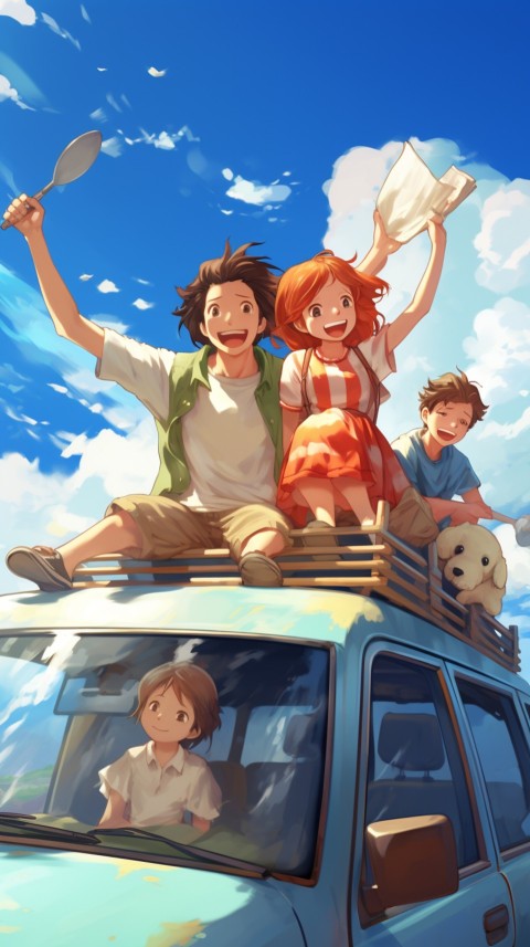 Happy Anime Family  On a Vacation Trip (74)