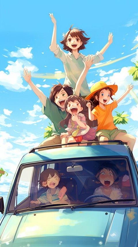 Happy Anime Family  On a Vacation Trip (89)
