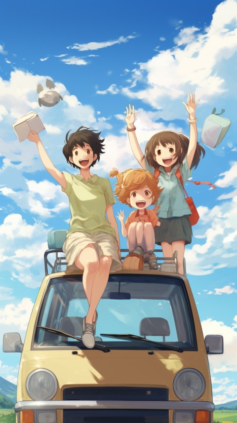 Happy Anime Family  On a Vacation Trip (56)