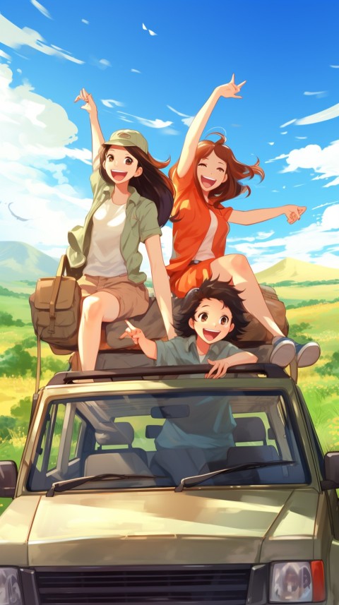Happy Anime Family  On a Vacation Trip (66)