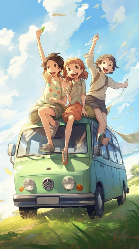 Happy Anime Family  On a Vacation Trip (83)