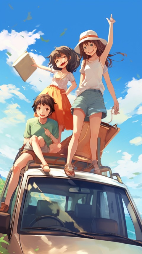 Happy Anime Family  On a Vacation Trip (98)