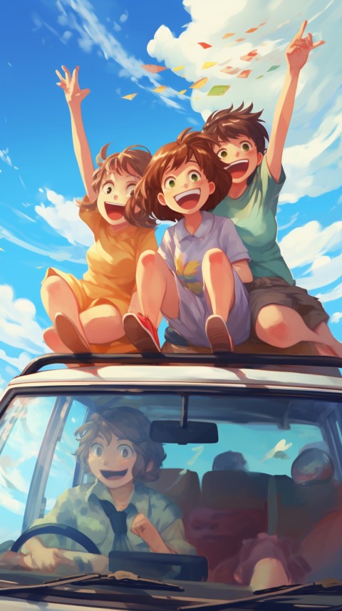 Happy Anime Family  On a Vacation Trip (61)