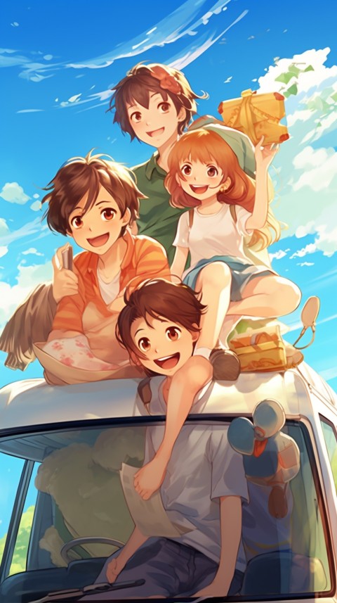 Happy Anime Family  On a Vacation Trip (72)