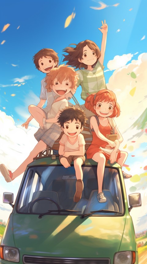 Happy Anime Family  On a Vacation Trip (119)