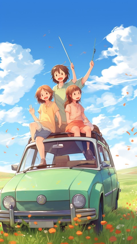 Happy Anime Family  On a Vacation Trip (125)